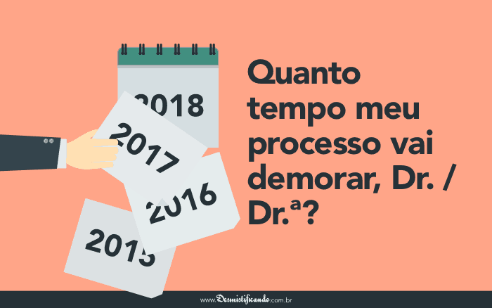 Capa do post Quanto tempo demora um processo, Dr. / Dr.ª?